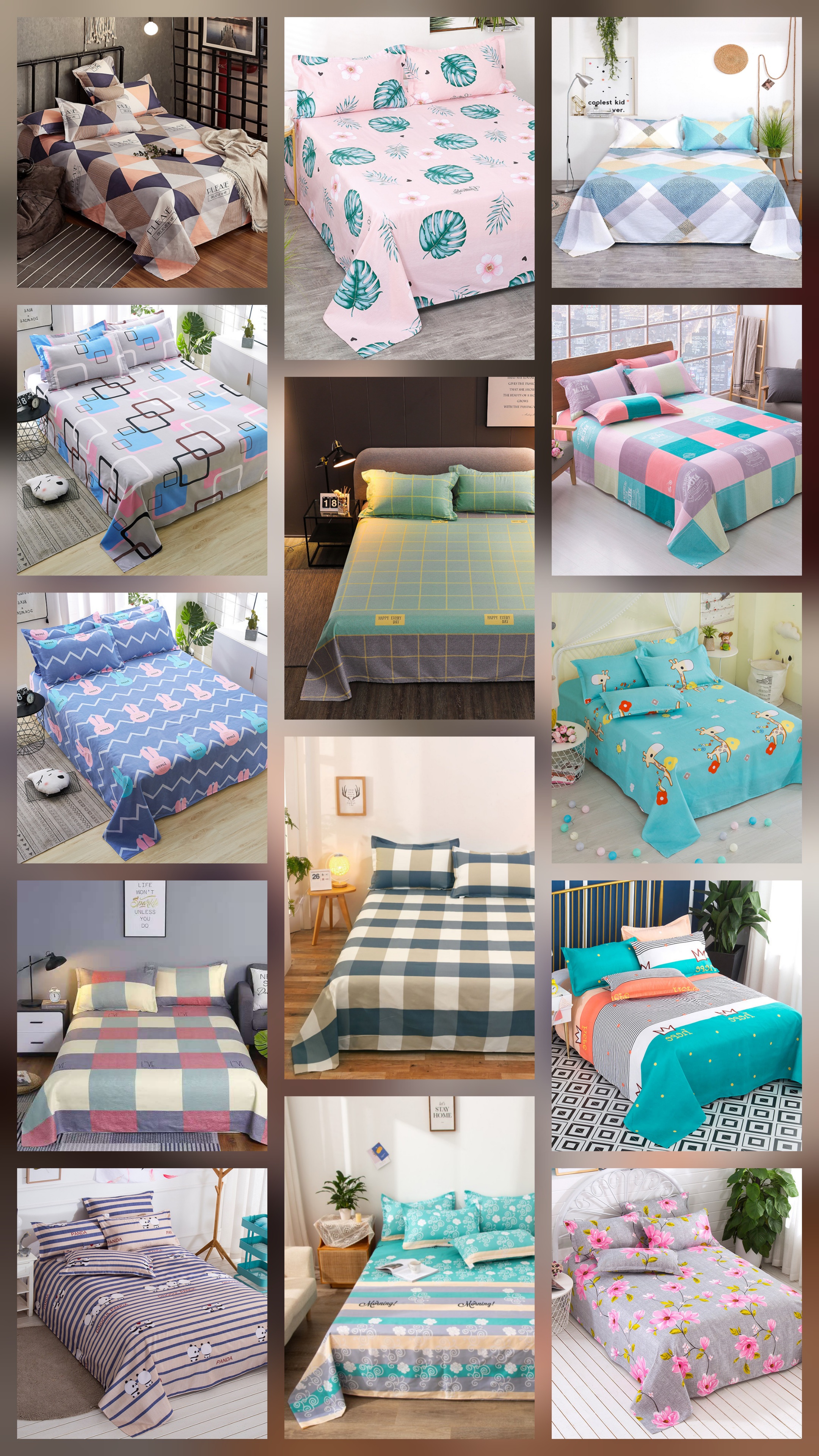 Bedsheets with a pair of pillow case